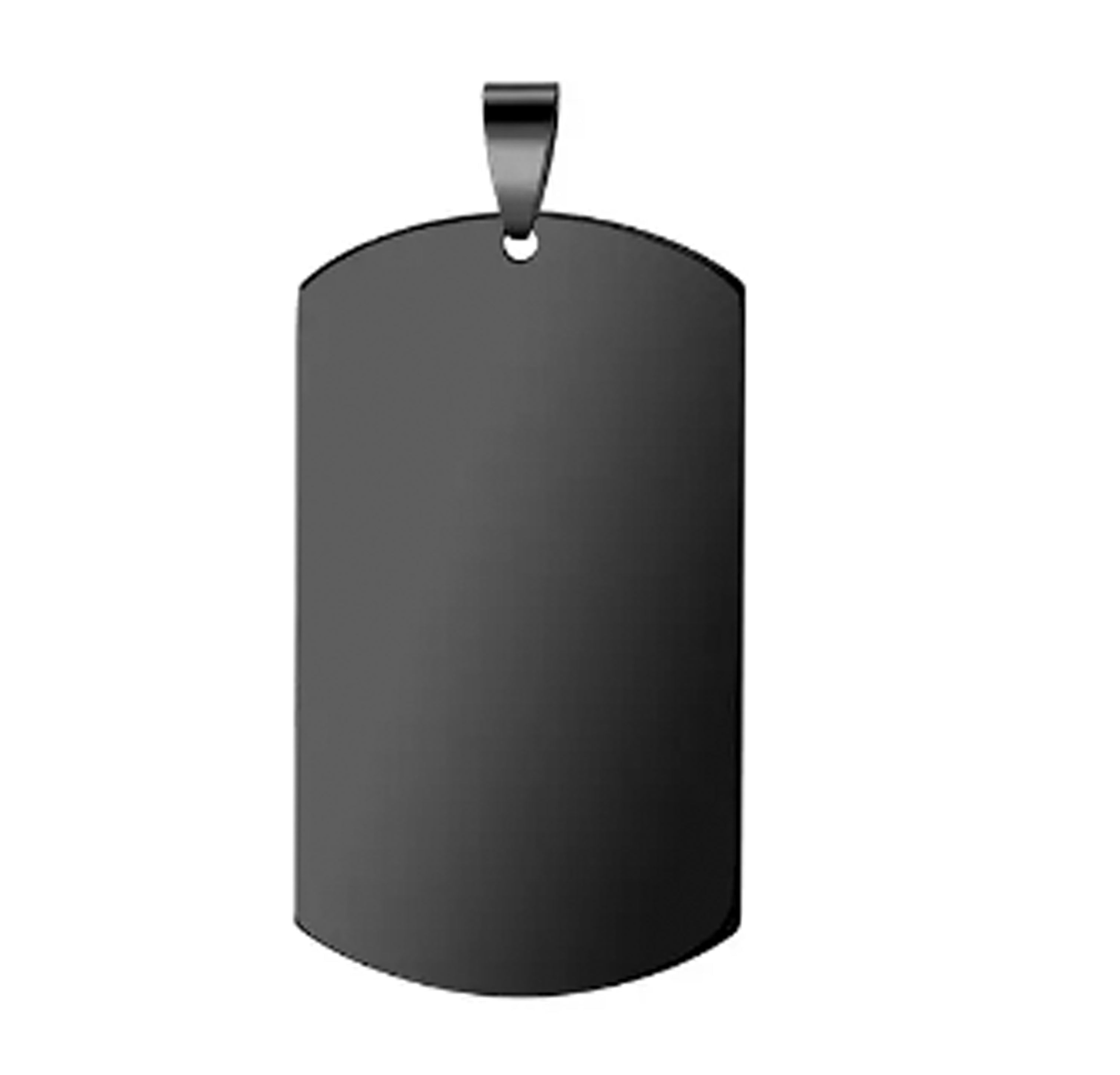 Dog tag schwarz mit ohne kette.