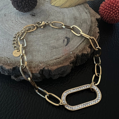 Goldene armband kette frontansicht