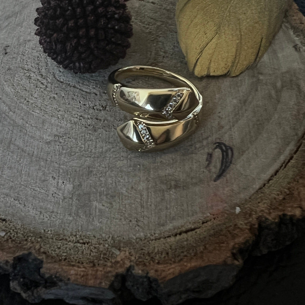 Goldener Wickelring frontansicht