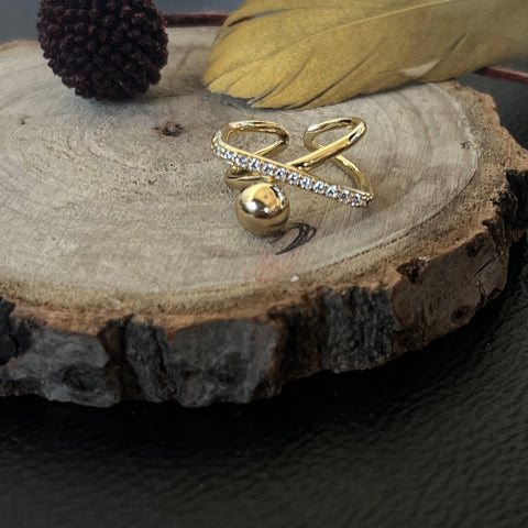 Ring mit strass frontansicht