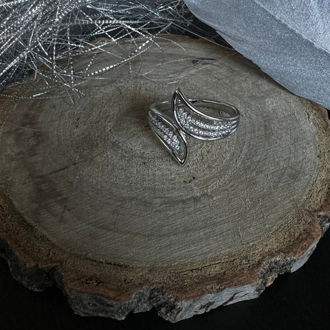 Damen ring silber frontansicht