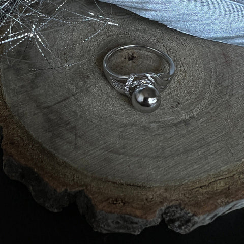 Silberner ring damen frontansicht