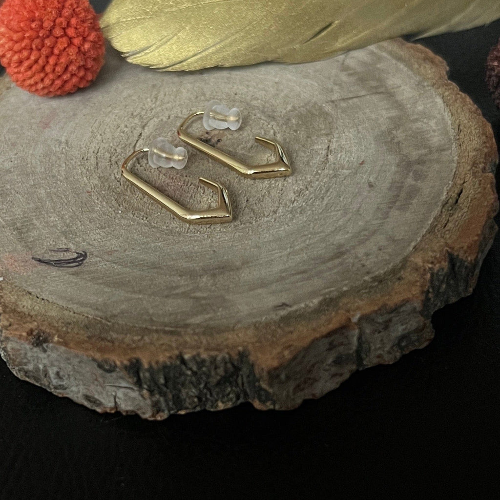 Ohrringe stecker gold frontansicht