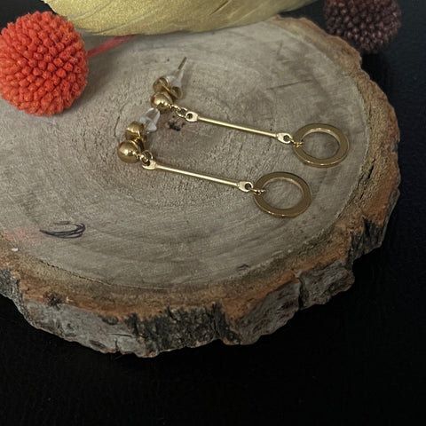 Ohrringe stecker gold frontansicht