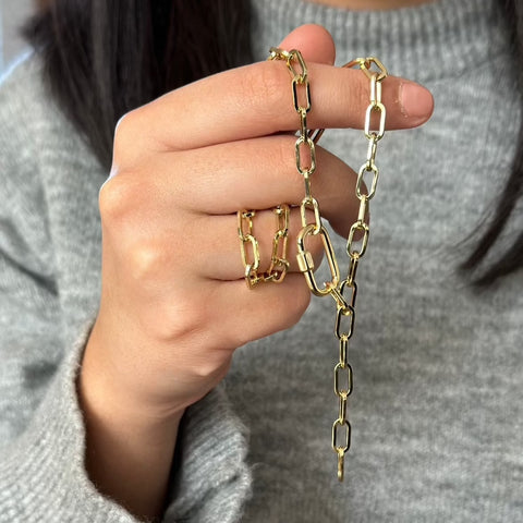 Gliederkette gold, nahansicht.