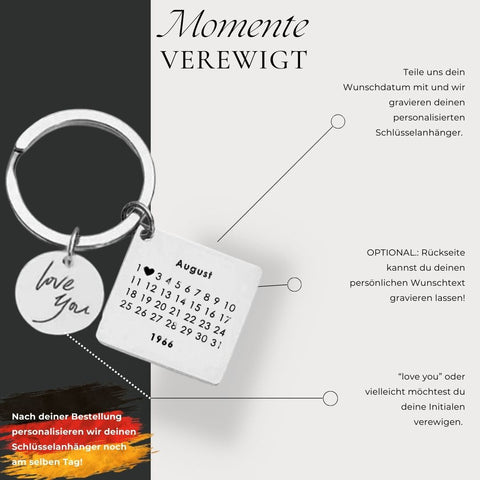 Schlüsselanhänger jahrestag | LILLYS Momente verewigen mit Herz