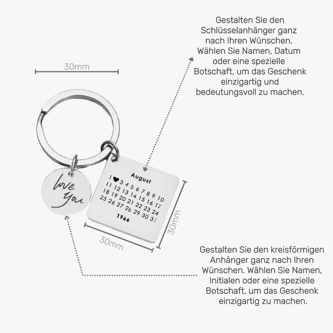 Schlüsselanhänger jahrestag | LILLYS Momente verewigen mit Herz