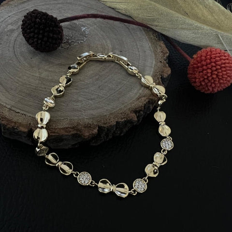 Damen armkette silber / gold edition frontansicht