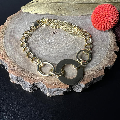 Armkette Damen Gold frontansicht