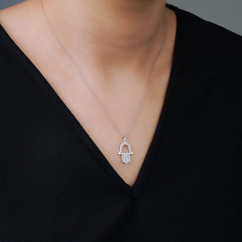 Fatima hand kette silber frontansicht