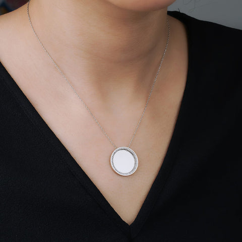 Platten kette silber frontansicht