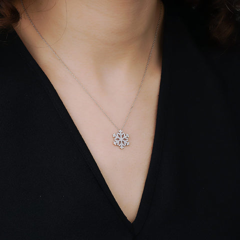 Schneeflocke Kette frontansicht