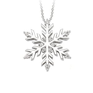 Kette mit schneeflocke frontansicht