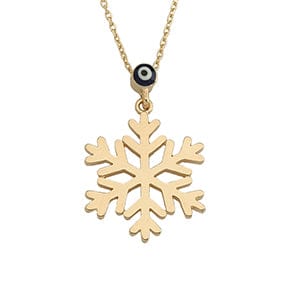 Kette mit schneeflocke frontansicht