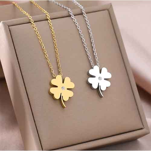 Kette kleeblatt gold und Silber