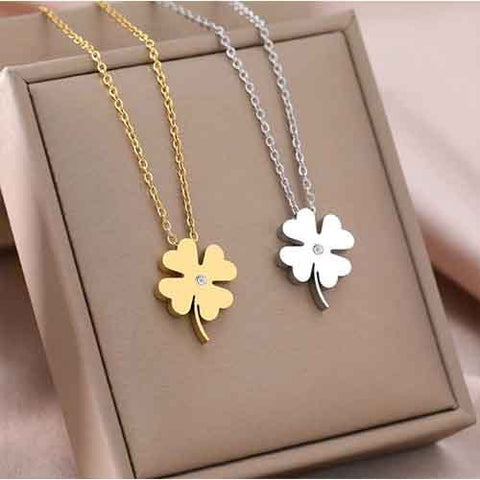 Kette kleeblatt gold und Silber